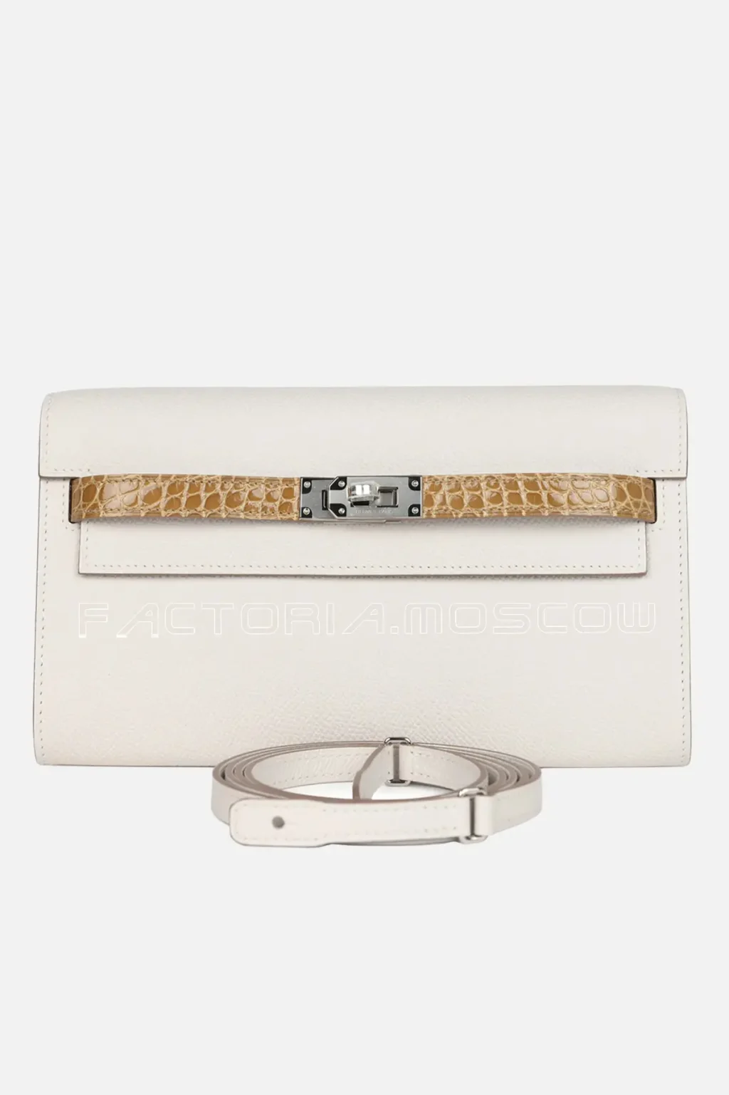 Hermès Kelly Wallet To Go Touch Gris Pale Epsom And Beige Sable Shiny Alligator Palladium Hardware