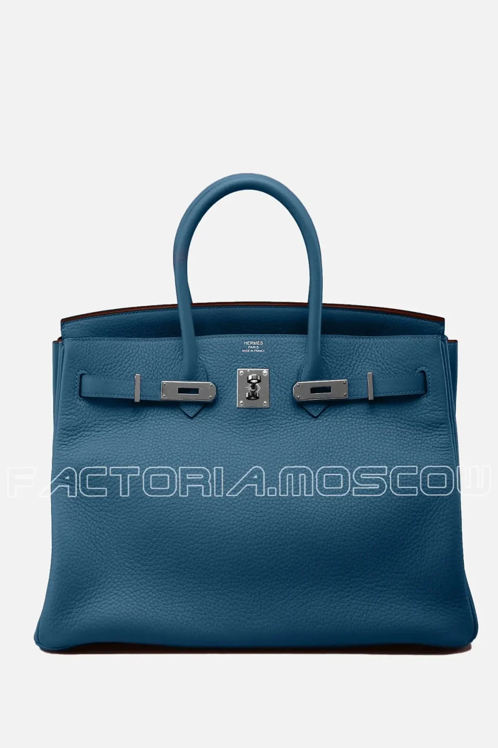 Hermes Birkin 35 Clemence Colour Blue de Galice PHW
