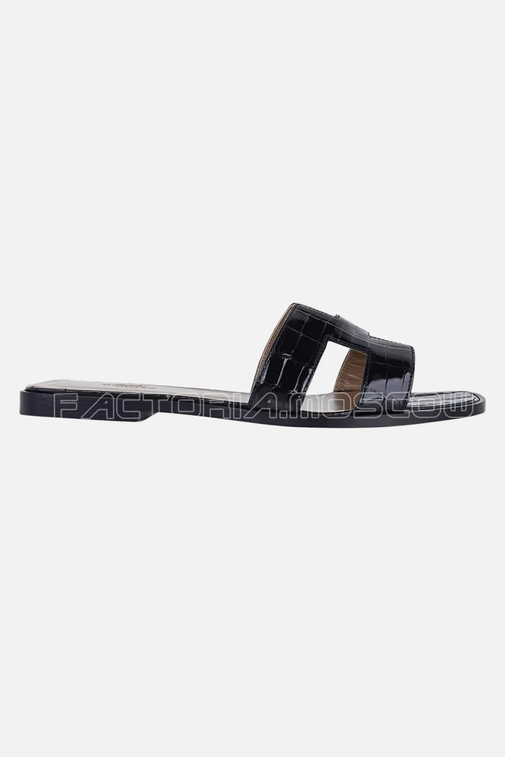 Hermes Oran Sandal Black Alligator