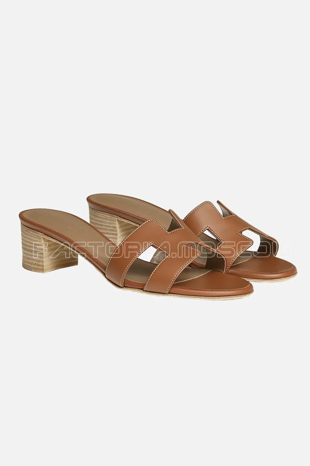 Hermes Oasis Sandal Gold Calfskin White Top Stitch