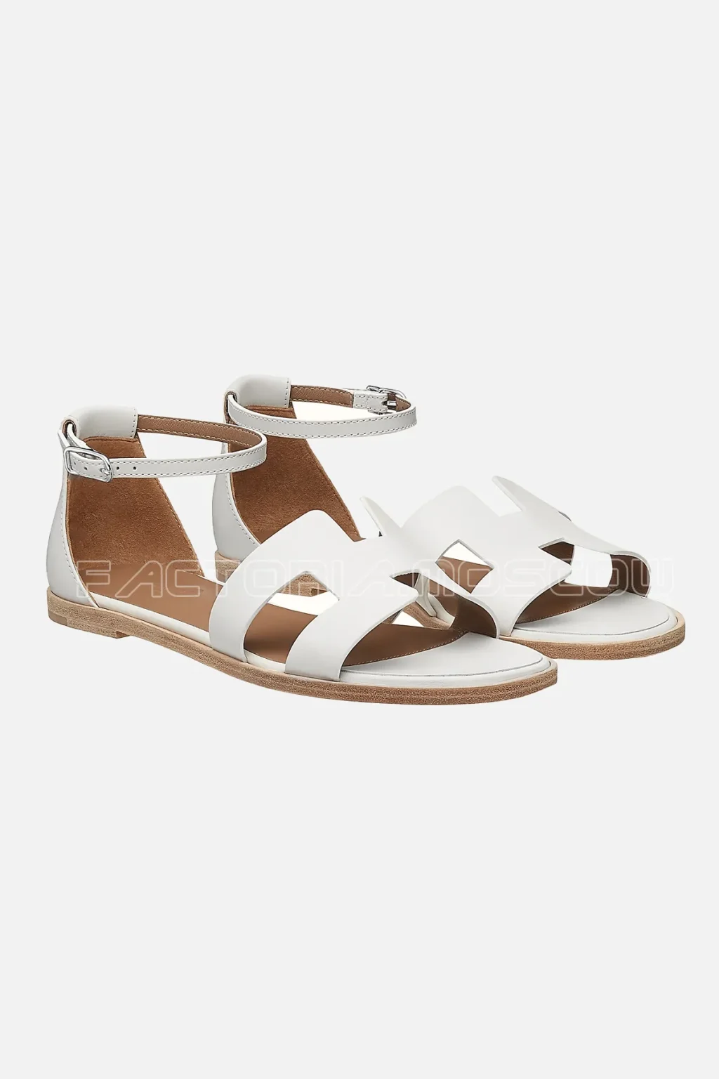 Hermes Santorini Sandal White