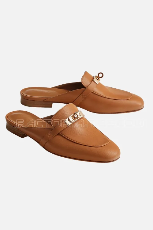 Hermes Oz mule Gold