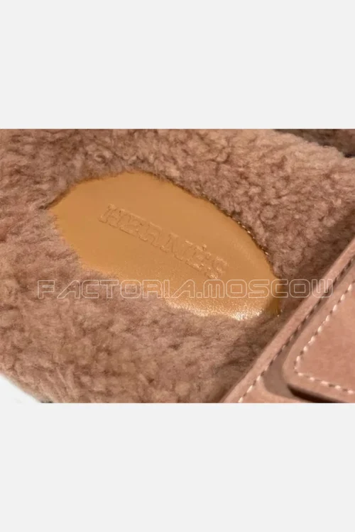 Hermes Suede Chypre Sandals Rose Aube