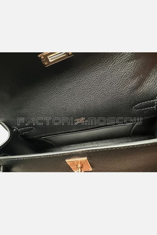 Hermes Kelly Pochette Evercolor Colour Black Hardware Rghw