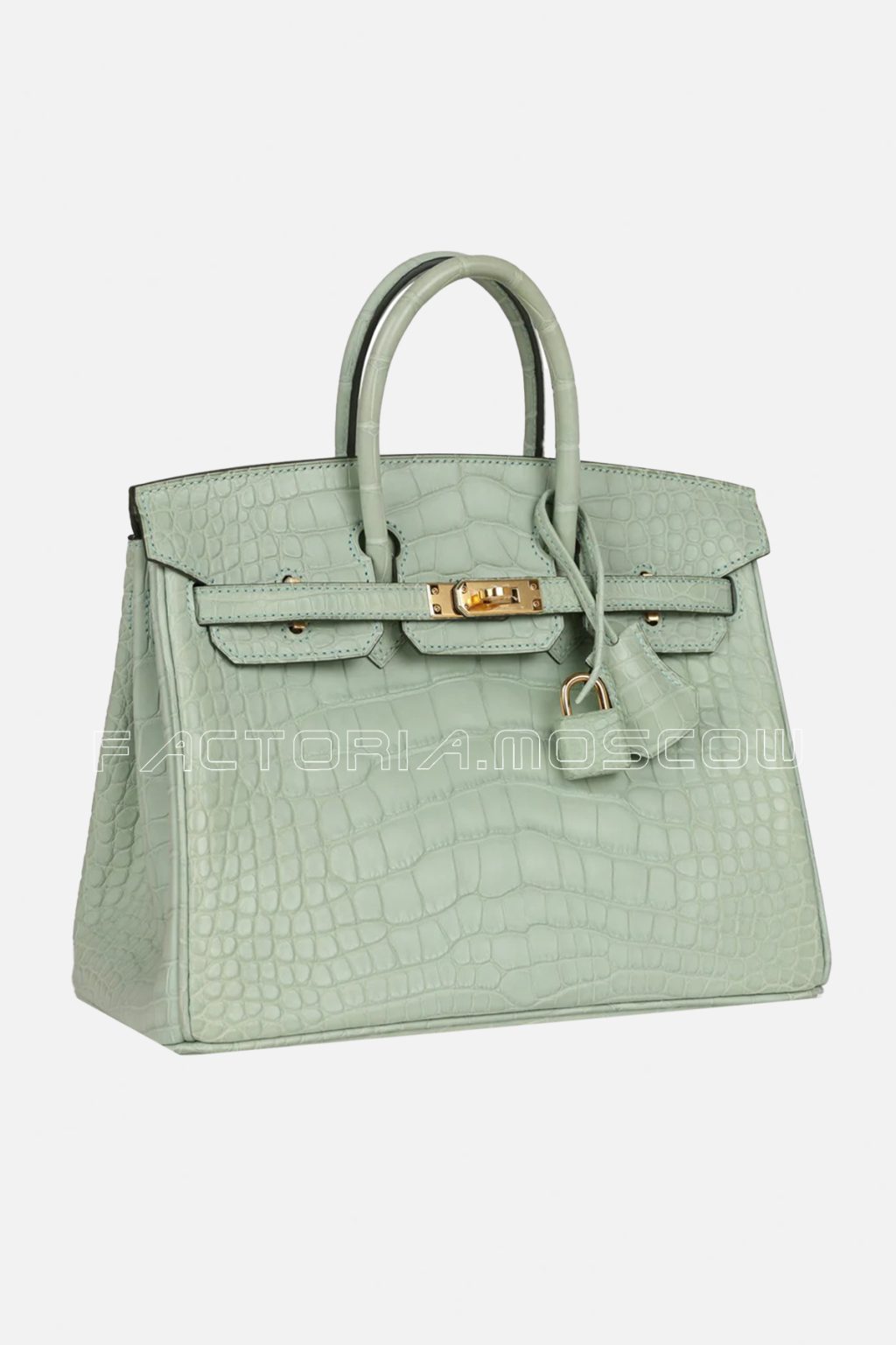 Hermès HSS Birkin 25 Vert D’Eau And Vanille Matte Alligator GHW