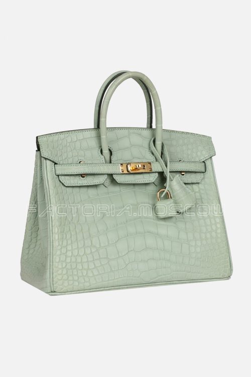 Hermès HSS Birkin 25 Vert D’Eau And Vanille Matte Alligator GHW