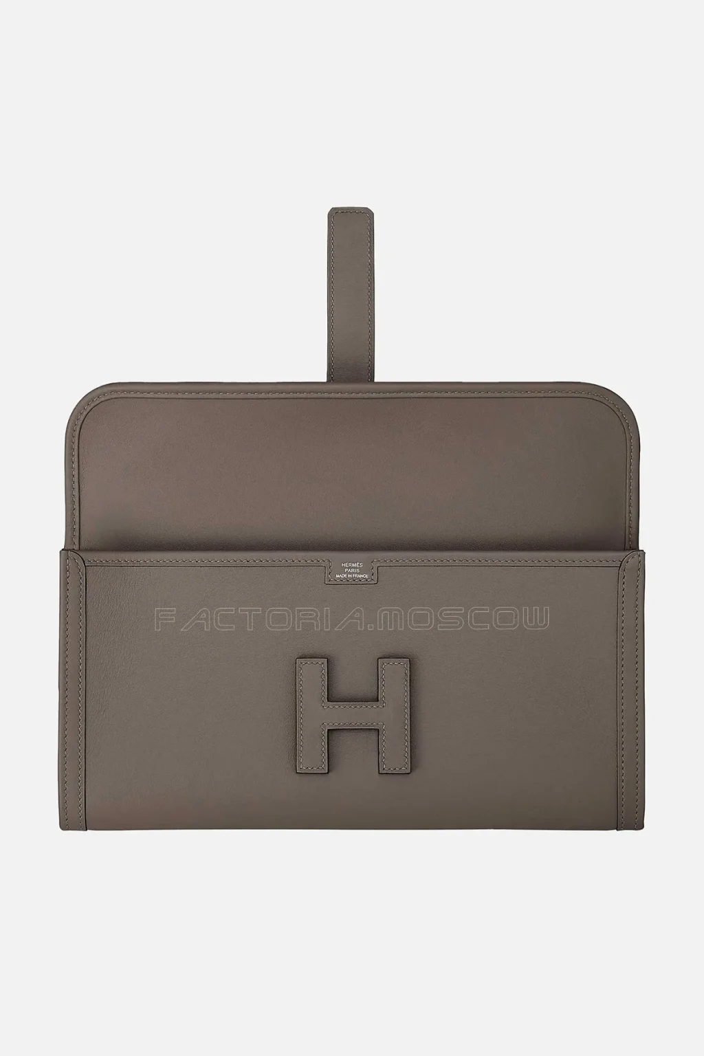 Hermes Jide Elan 29 Clutch Swift Etoupe Hardware Leather