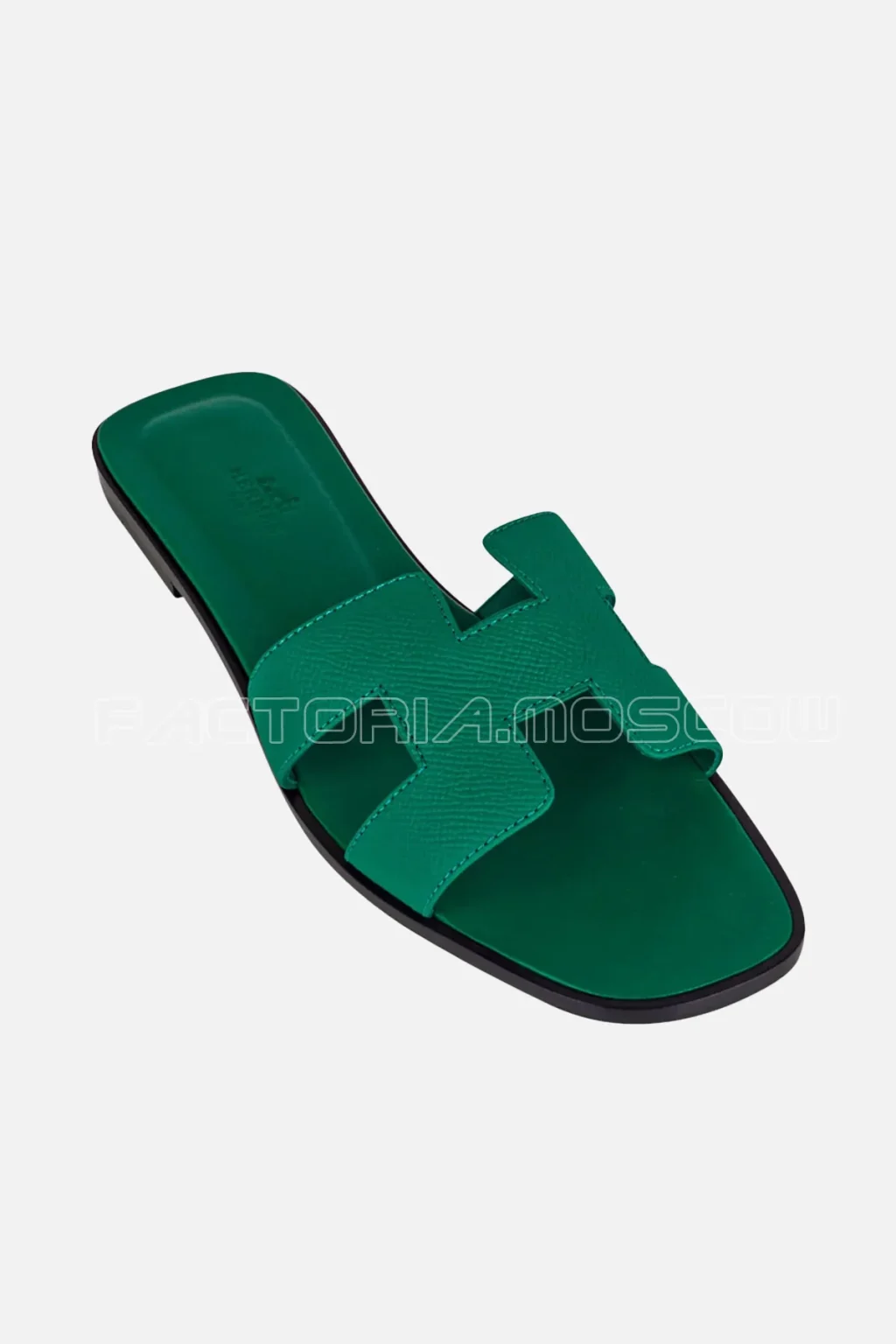 Hermes Emerald Oran Sandal Epsom Leather