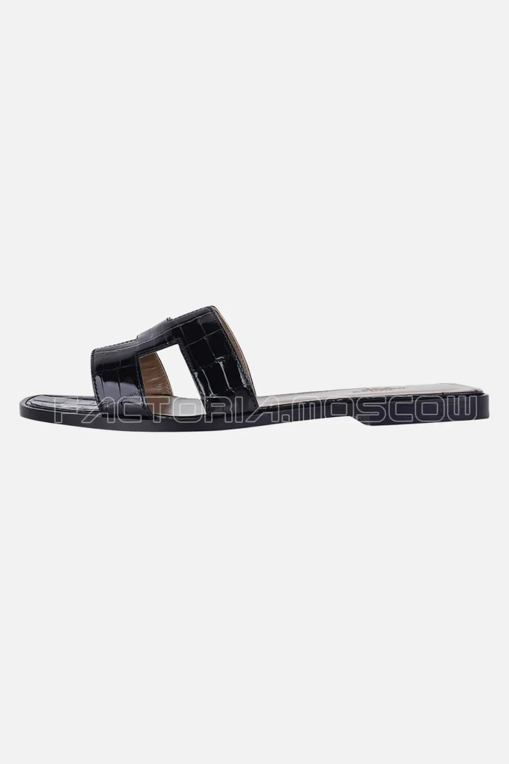 Hermes Oran Sandal Black Alligator
