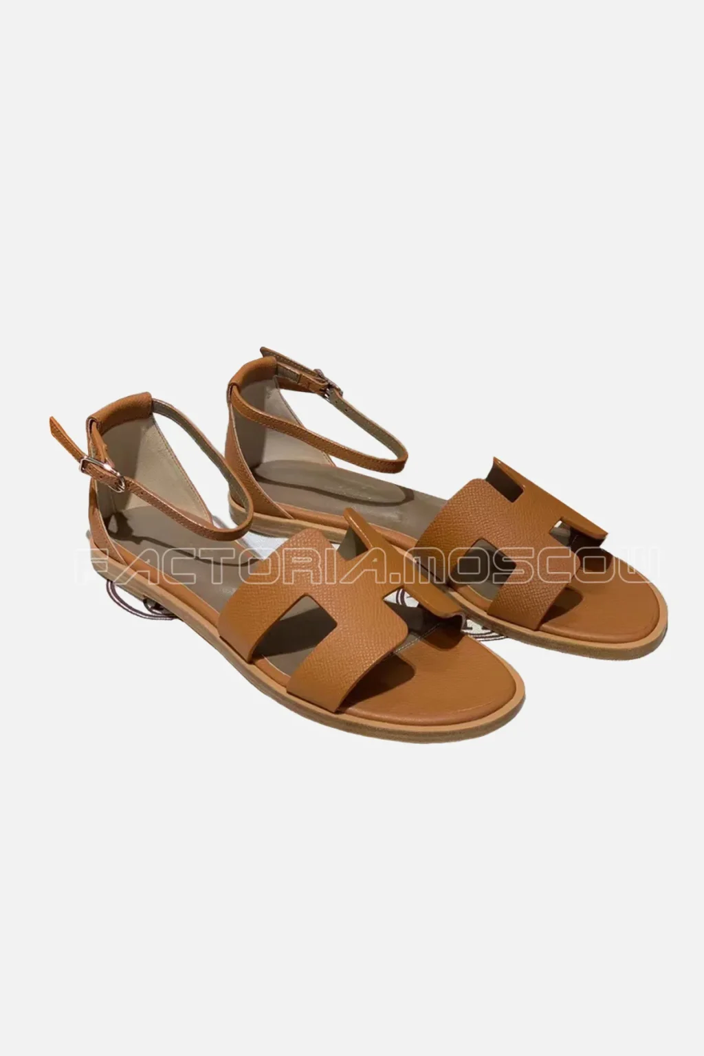 Hermes Gold Santorini Sandal Epsom leather