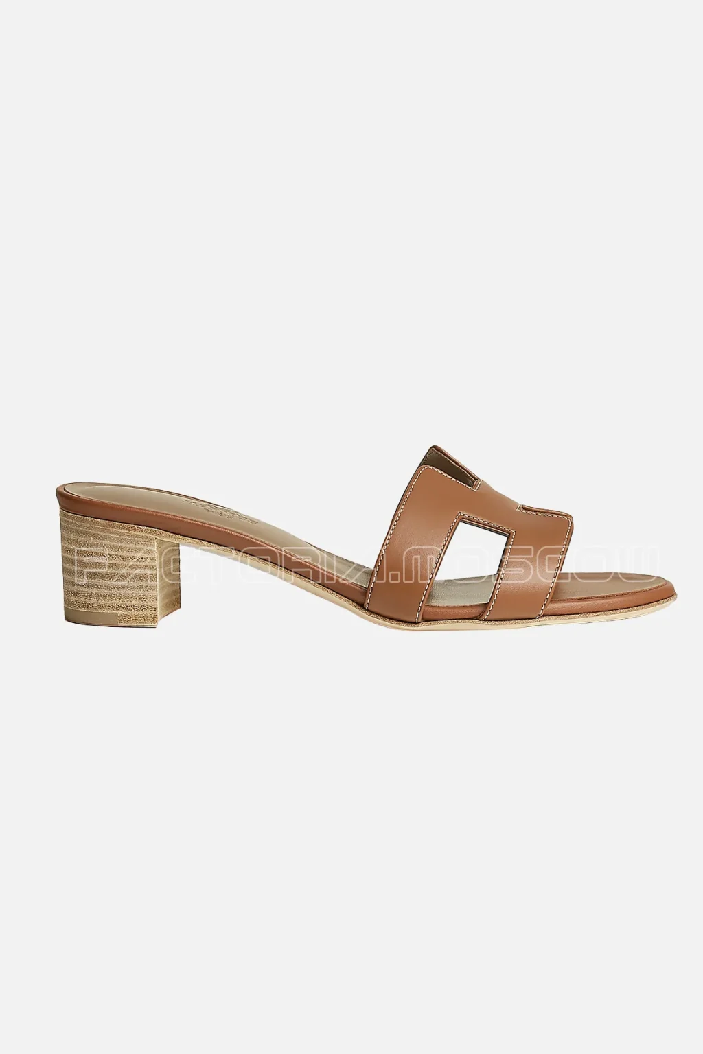 Hermes Oasis Sandal Gold Calfskin White Top Stitch