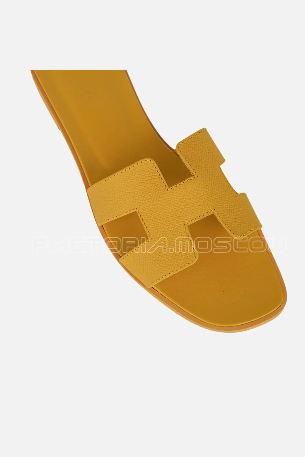 Hermes Jaune Sable Oran Sandal Epsom Leather