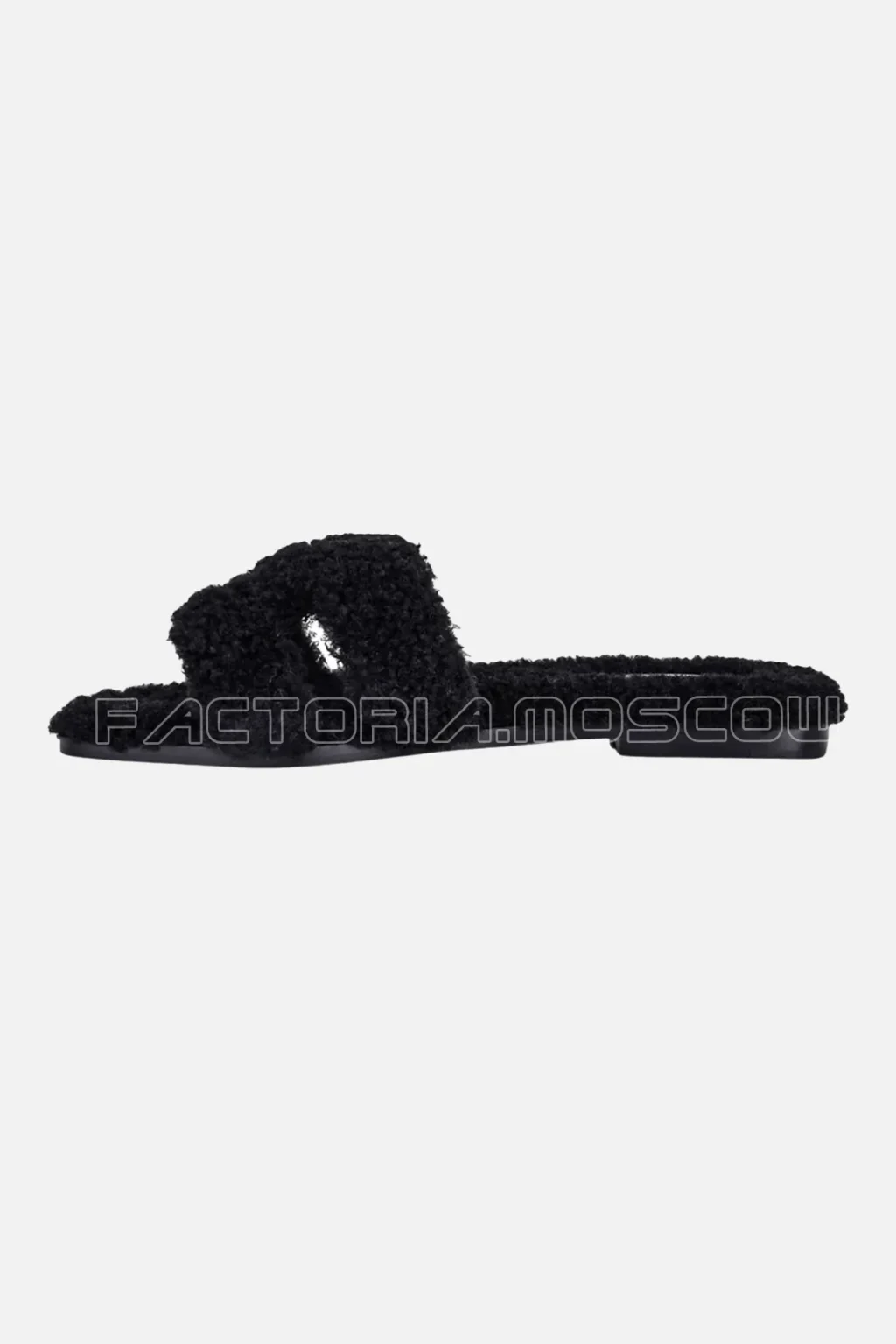 Hermes Teddy Bear Oran Sandal Black Limited Edition