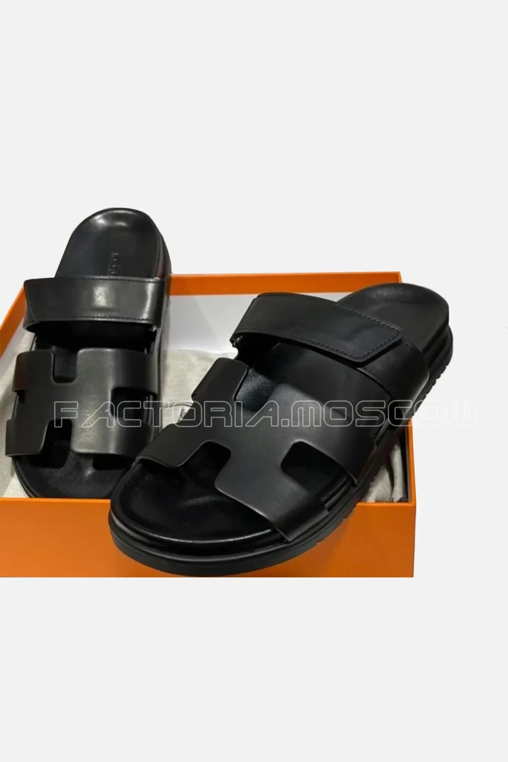 Hermes Chypre Sandals Noir