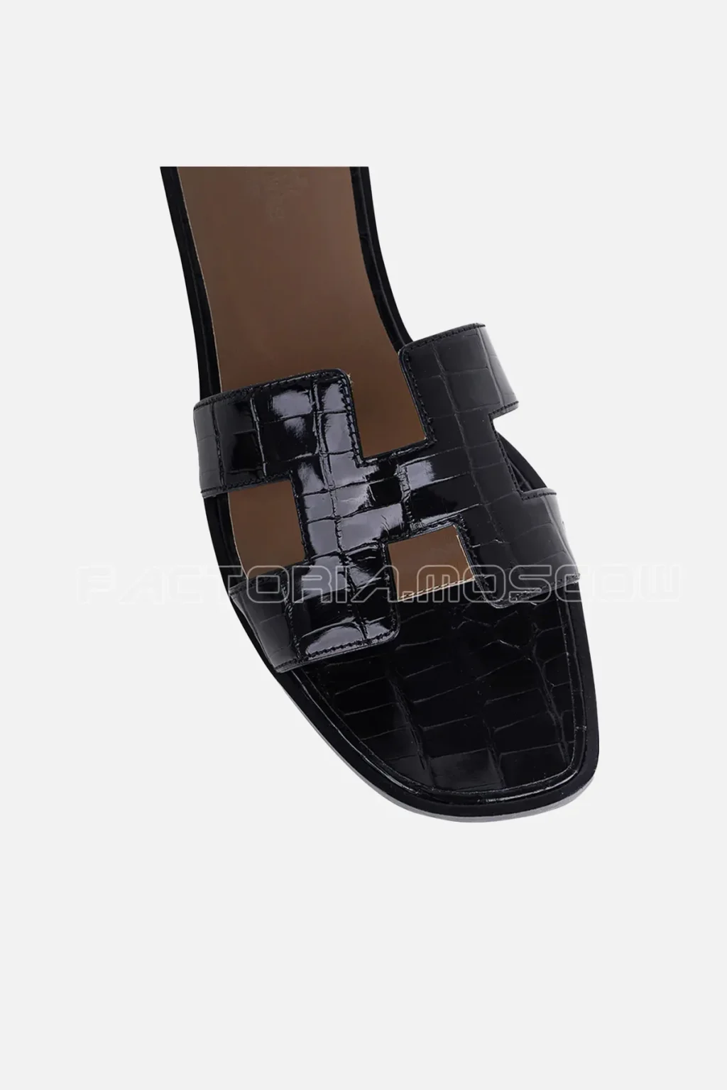 Hermes Oran Sandal Black Alligator