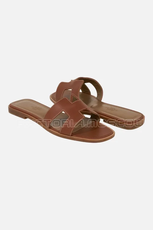 Hermes Sandal Oran Gold Box Calfskin