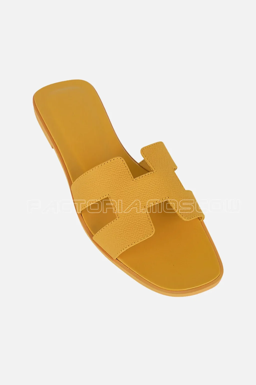 Hermes Jaune Sable Oran Sandal Epsom Leather
