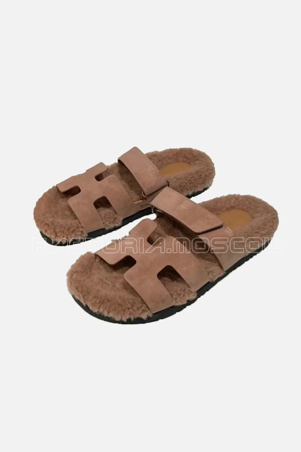 Hermes Suede Chypre Sandals Rose Aube