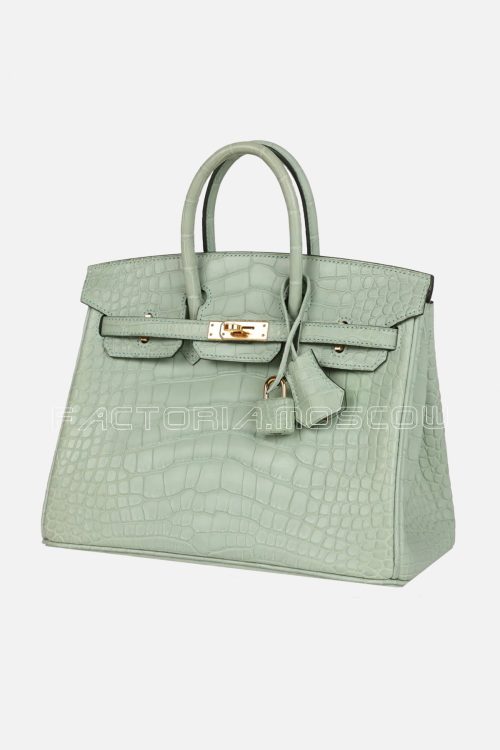 Hermès HSS Birkin 25 Vert D’Eau And Vanille Matte Alligator GHW