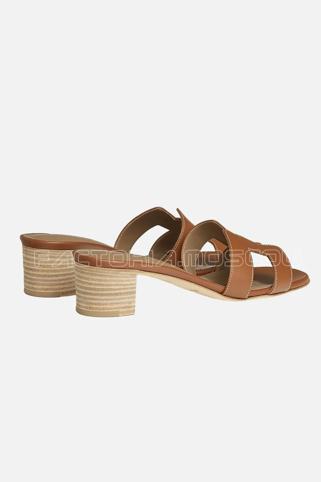 Hermes Oasis Sandal Gold Calfskin White Top Stitch