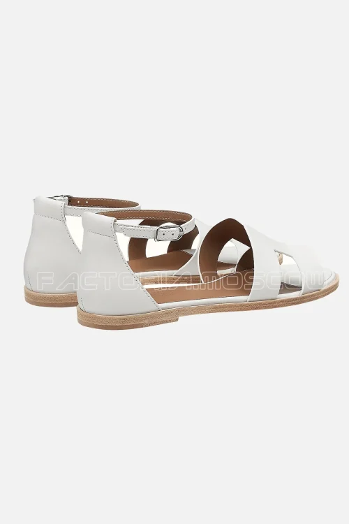 Hermes Santorini Sandal White