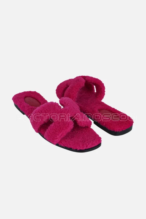 Hermes Teddy Bear Oran Sandal Rose Fuchsia Limited Edition