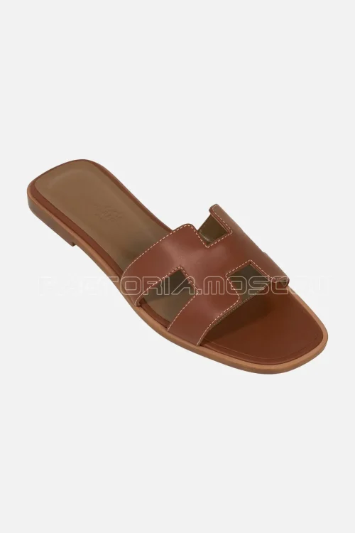 Hermes Sandal Oran Gold Box Calfskin