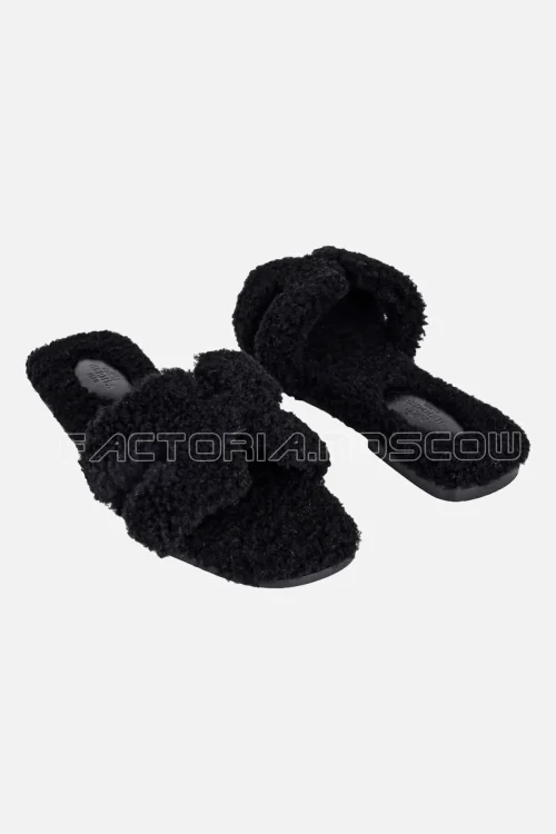 Hermes Teddy Bear Oran Sandal Black Limited Edition