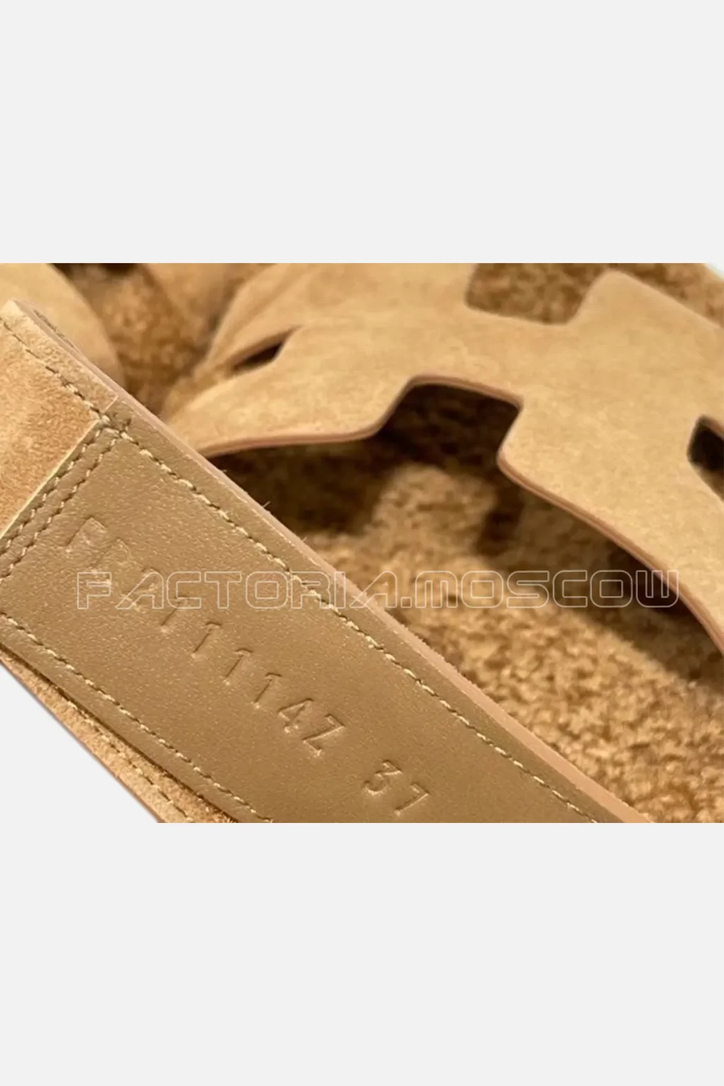 Hermes Suede Chypre Sandals Beige D'ore