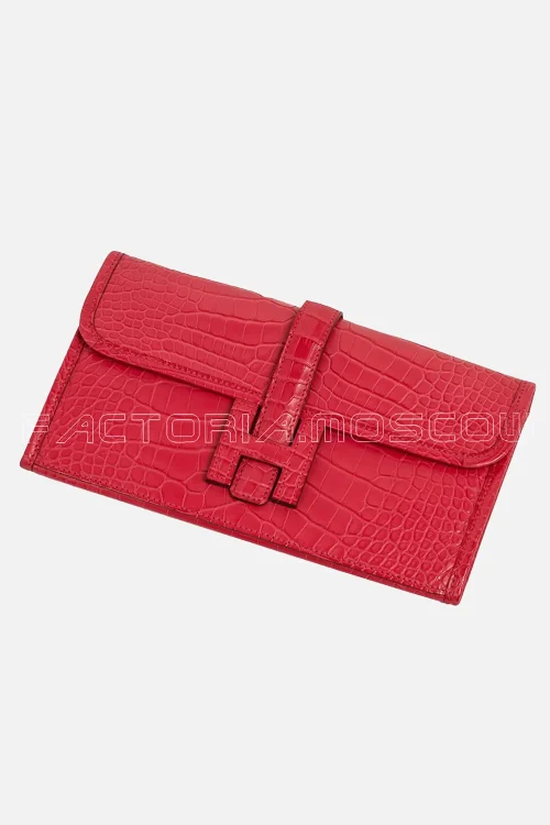 Hermes Jide Elan 29 Clutch Alligator matte Rose Mexico Hardware Leather