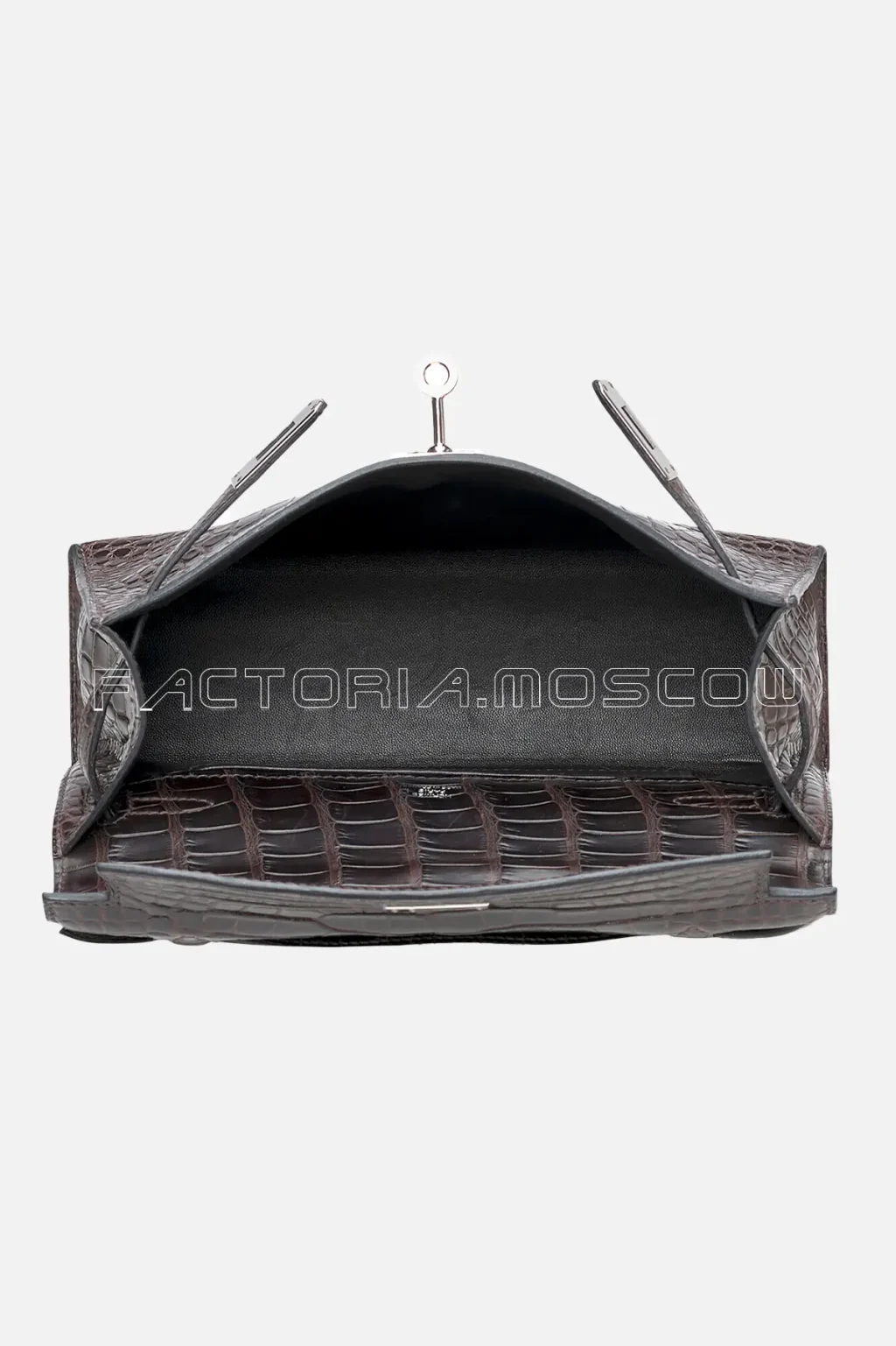Hermes Kelly Pochette Alligator Matte Colour Ebene PHW