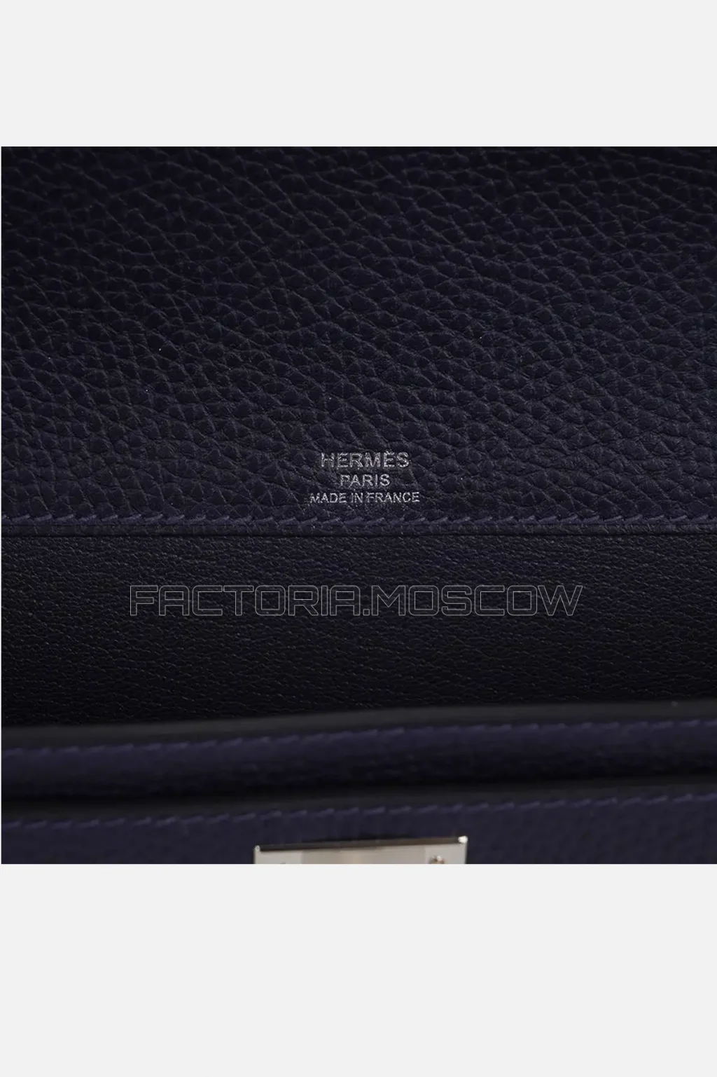 Hermès Kelly Depeches 25 Pouch Blue Indigo Togo PHW