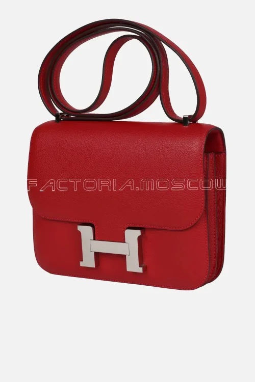 Hermès Constance 18 Rouge Casaque Evercolor PHW