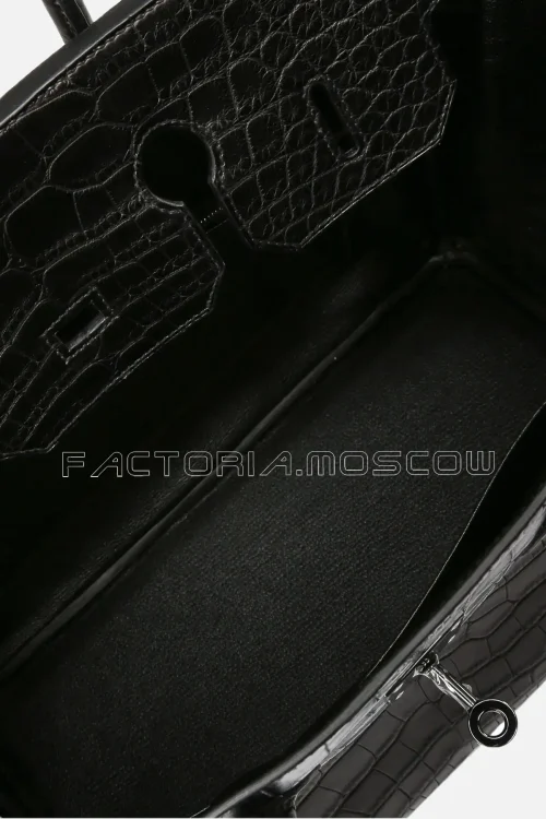 Hermes Limited Edition Birkin 35 So Black Alligator Black Hardware