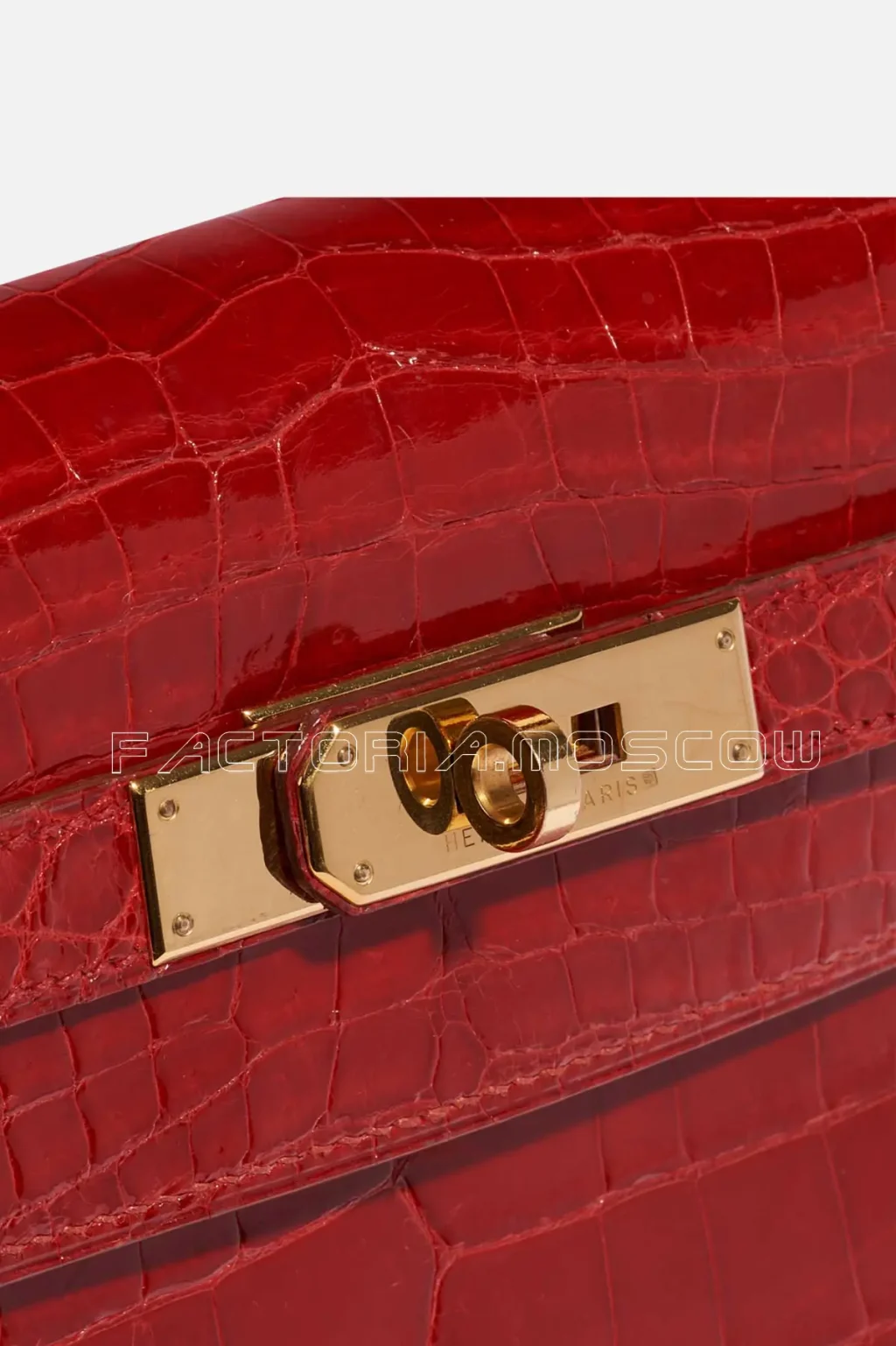 Hermès Kelly Sellier 32 Niloticus Crocodile Colour Braise GHW