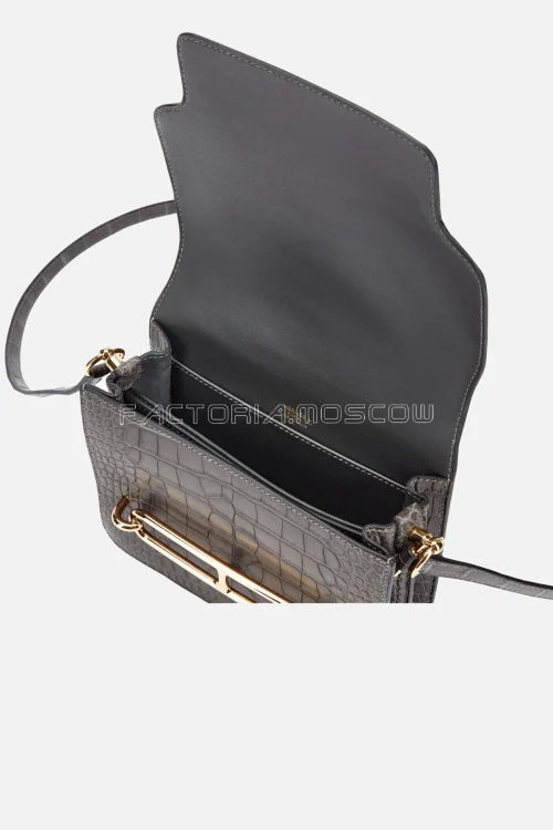 Hermès Mini Roulis 18 Graphite Matte Alligator GHW
