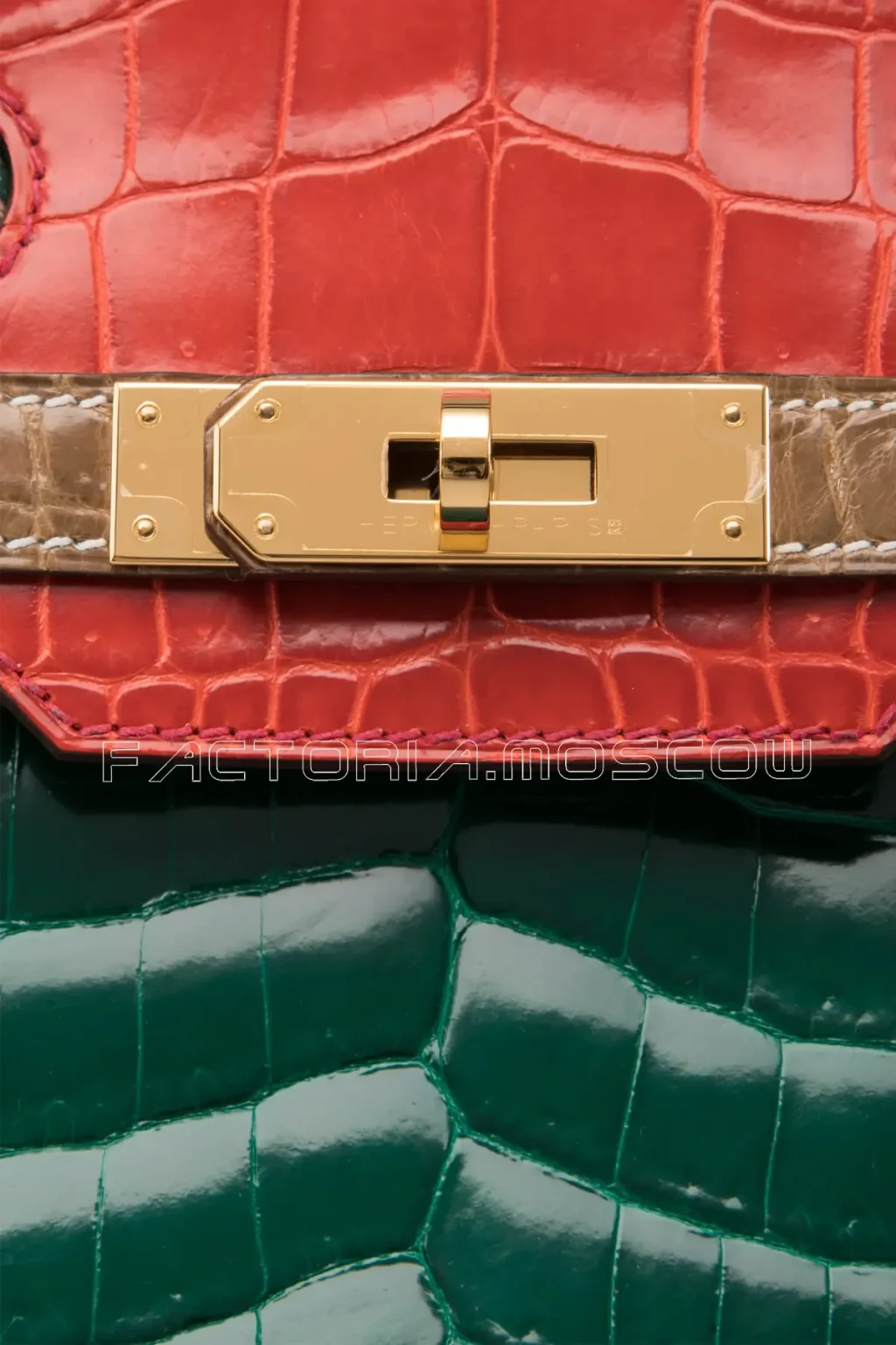 Hermes HSS Birkin 30 Shiny Tri-colour Vert Émeraude, Ficelle & Géranium Niloticus GHW