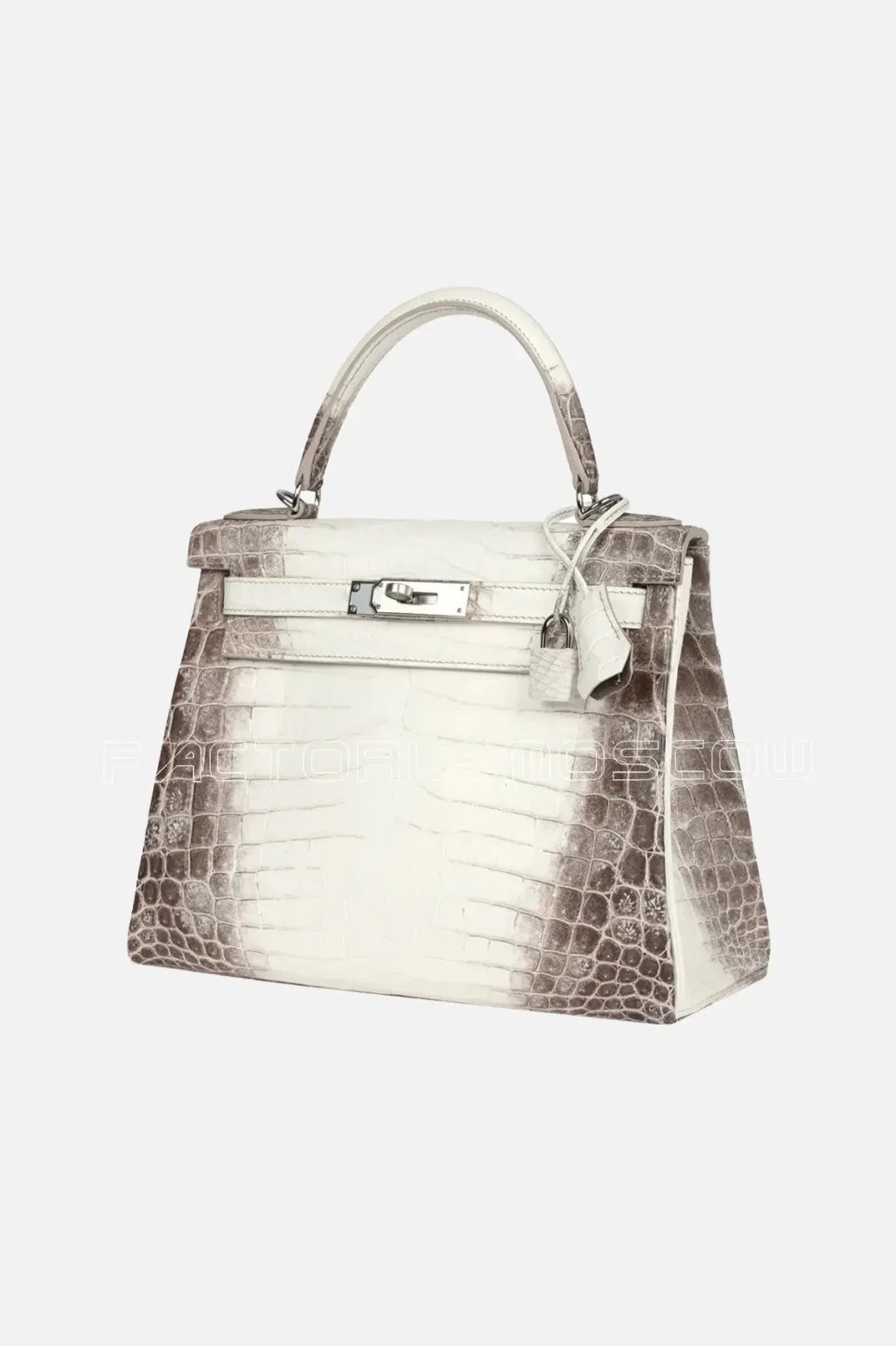 Hermès Kelly Retourne 28 Himalaya Matte Niloticus Crocodile PHW