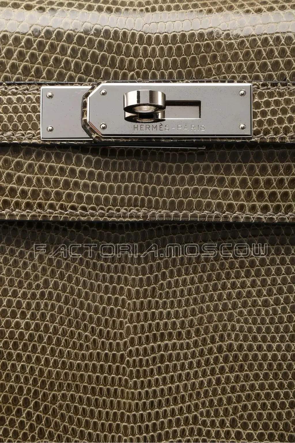 Hermes Kelly 28 Sellier Vert Olive Lizard PHW