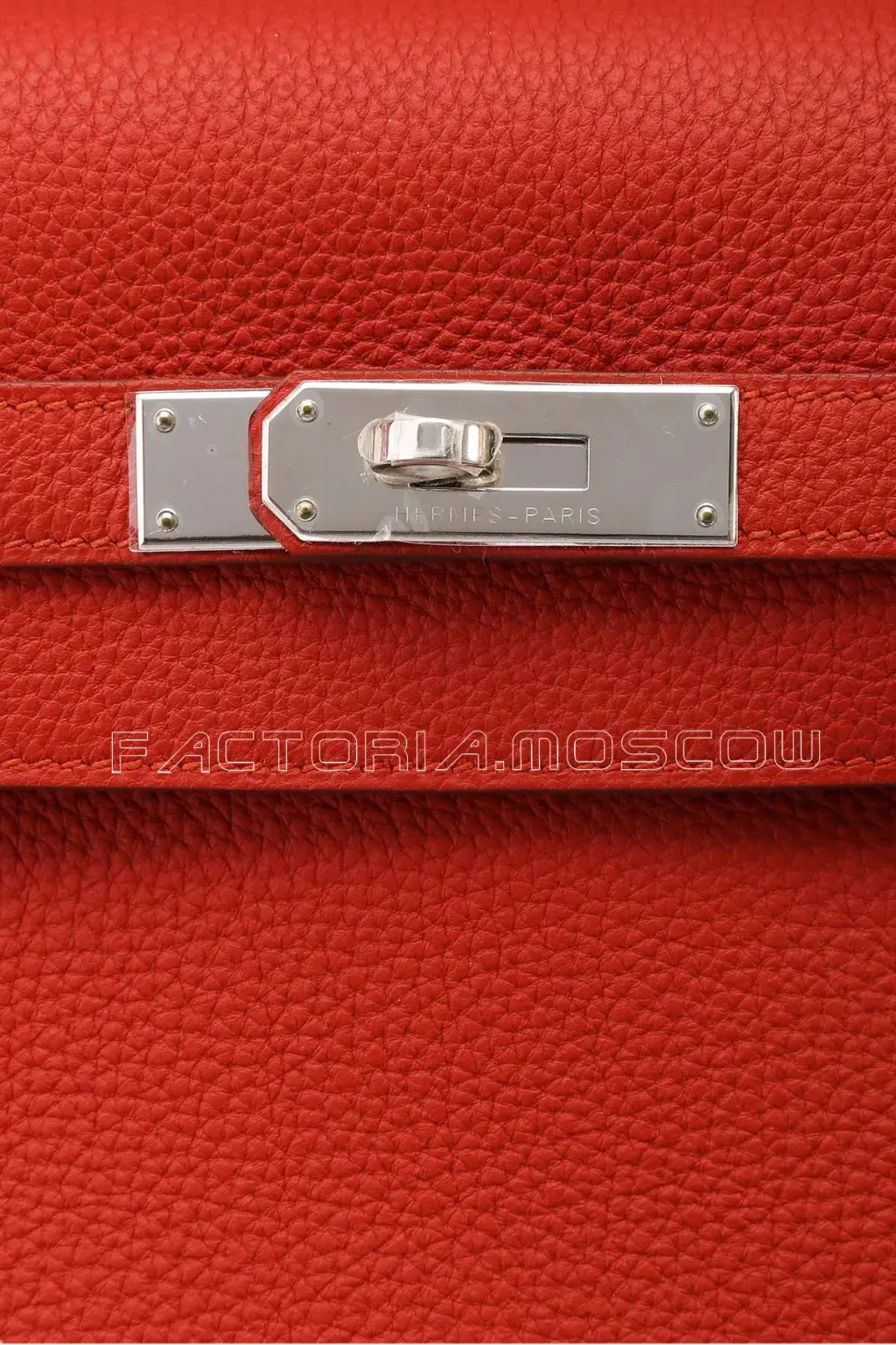 Hermes Kelly Retourne 32 Togo Colour Vermillion Lipstick Red PHW
