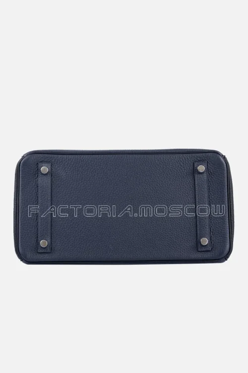 Hermes HSS Birkin 30 Blue Nuit & Black Togo Brushed PHW