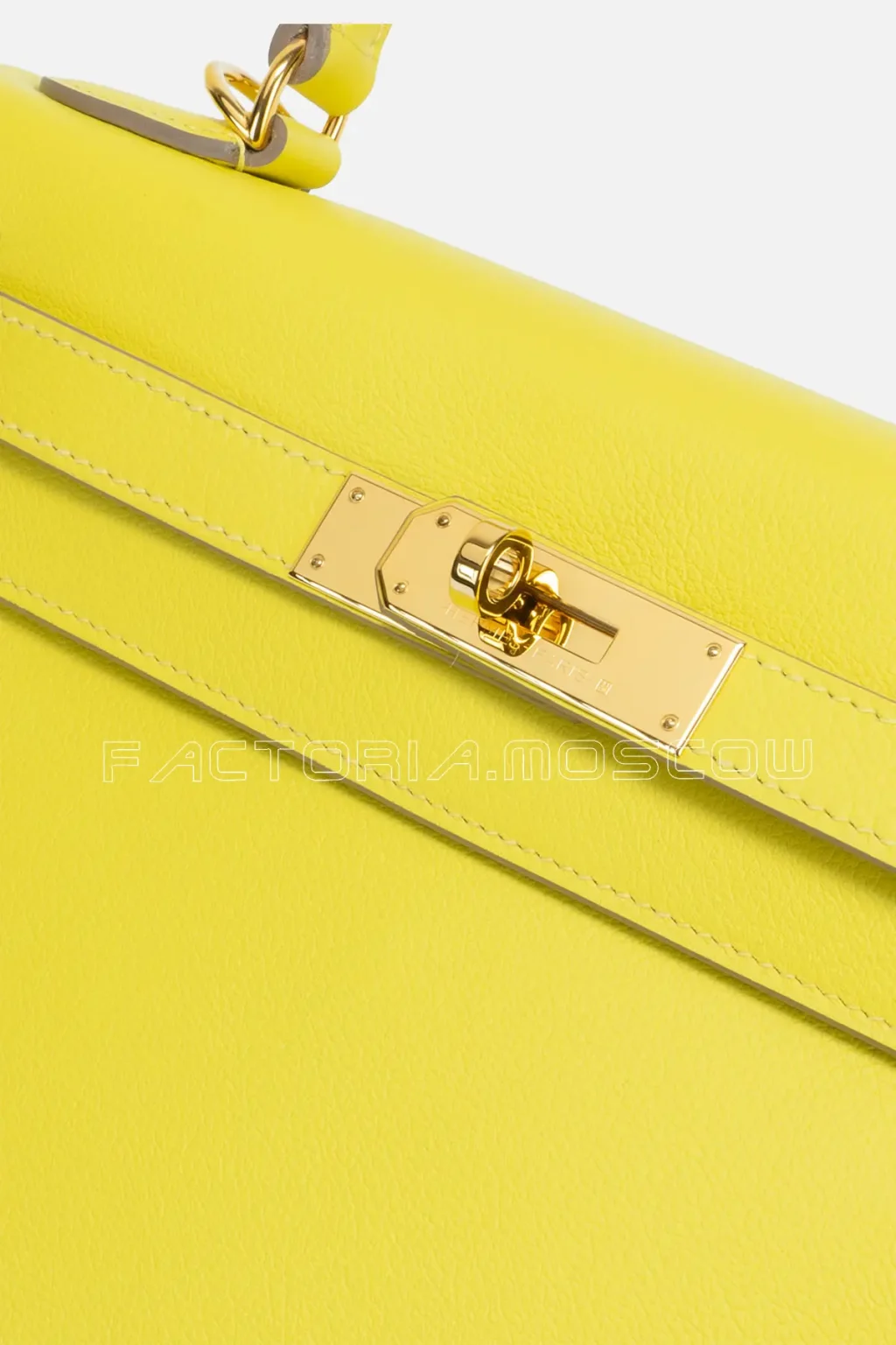 Hermès Kelly Retourne 28 Evercolor Lime GHW