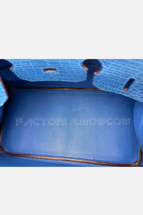 Hermes Birkin 35 Matte Alligator Colour Blue Mykonos PHW