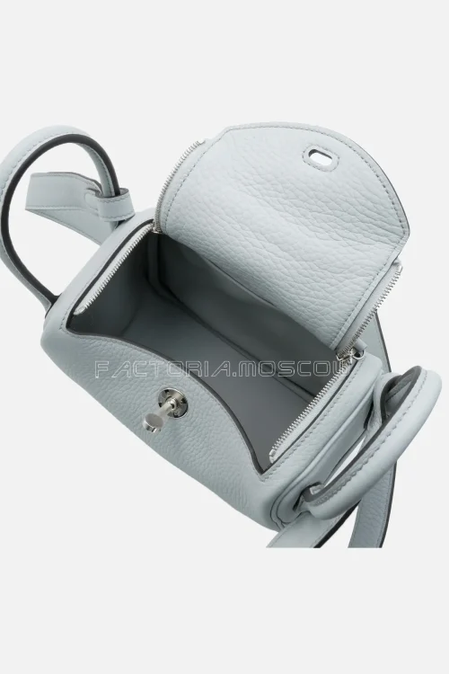 Hermès Mini Lindy 20 Bleu Pale Clemence PHW