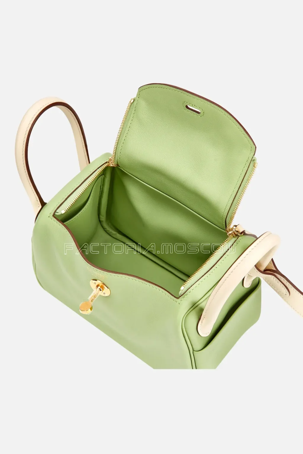 Hermès Lindy Mini 20 Vert Criquet/Nata Swift GHW