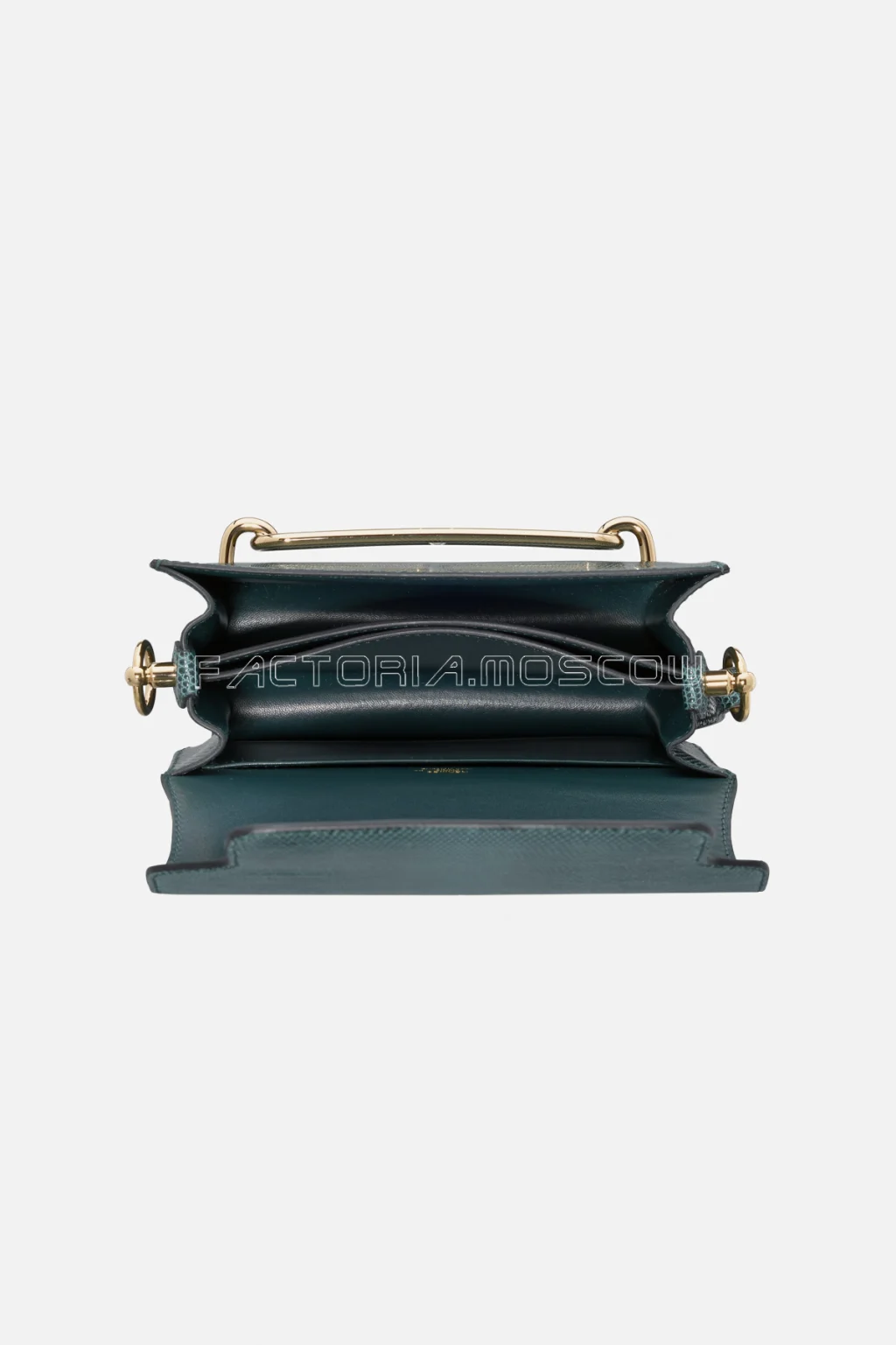 Hermès Mini Roulis 18 Vert Cypres Lizard GHW