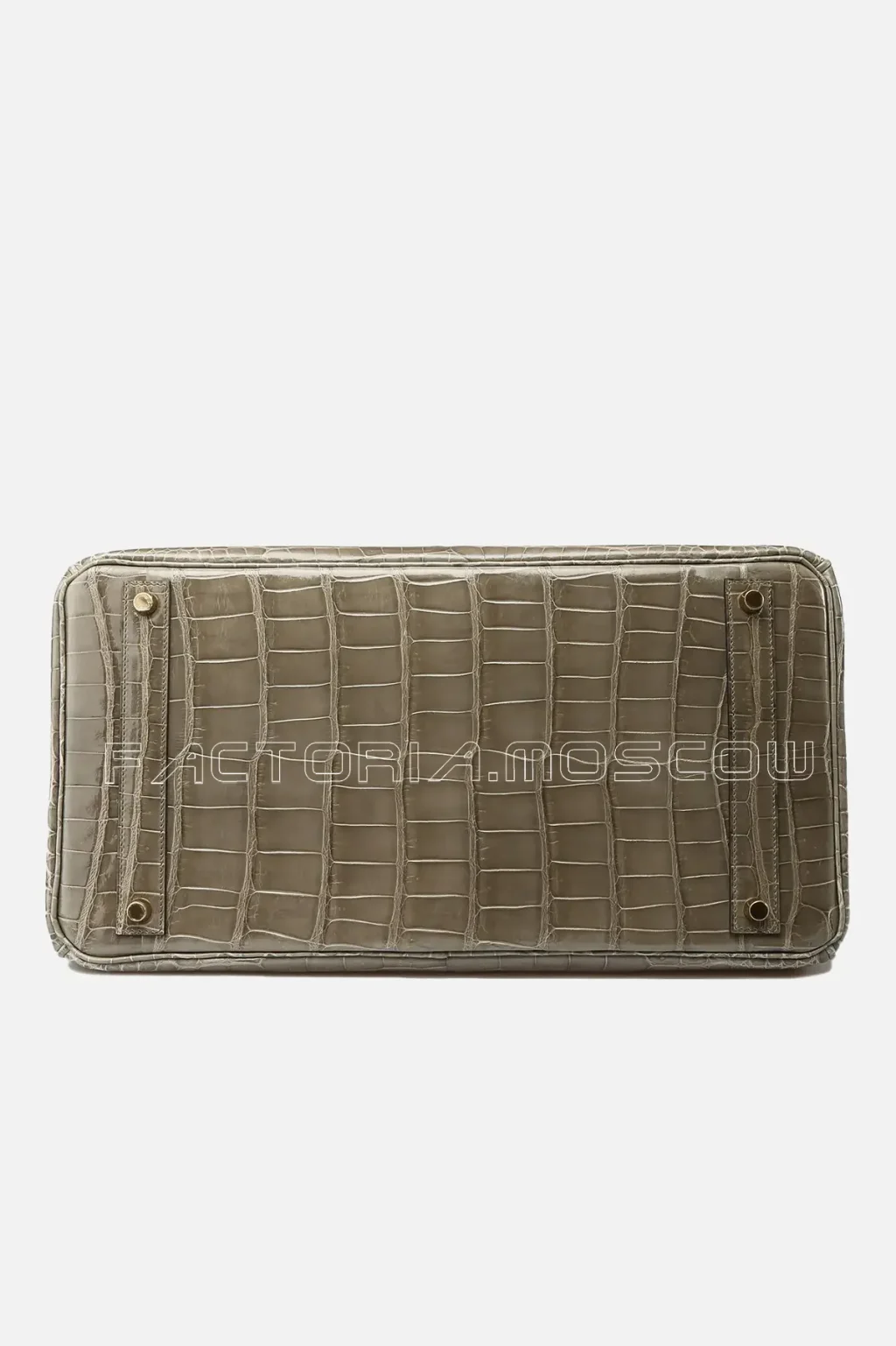 Hermès Birkin 40 Shiny Porosus Colour Gris Tourterelle GHW
