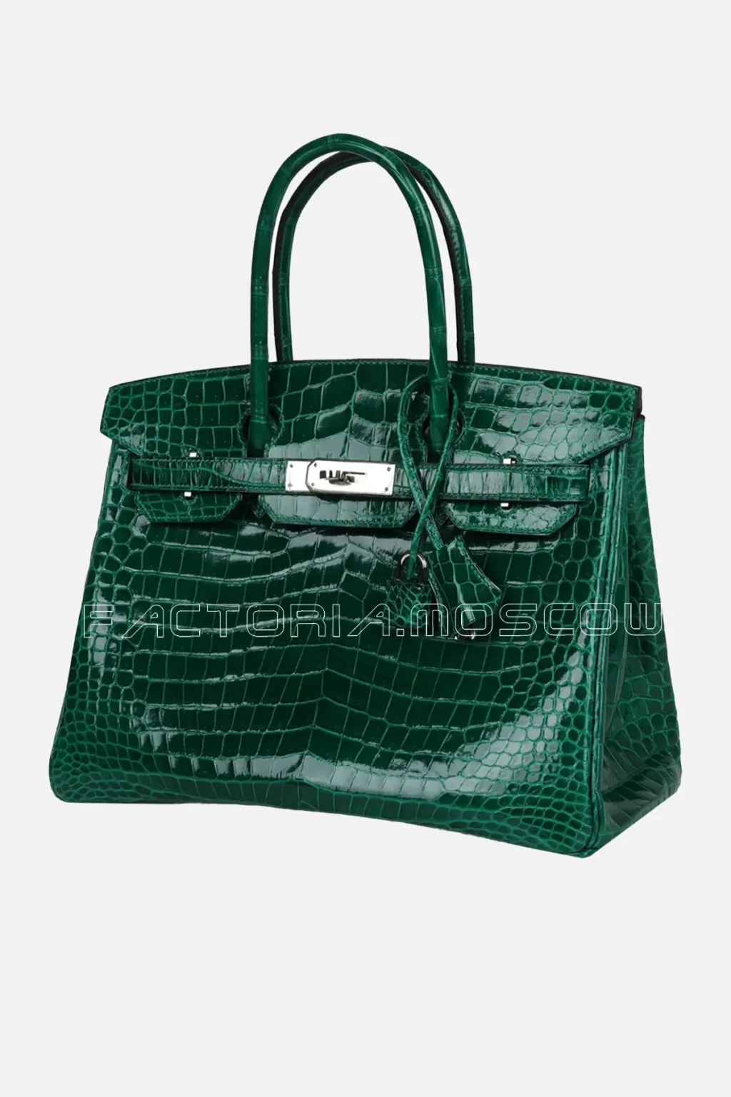 Hermès Birkin 30 Emerald Shiny Niloticus Crocodile PHW
