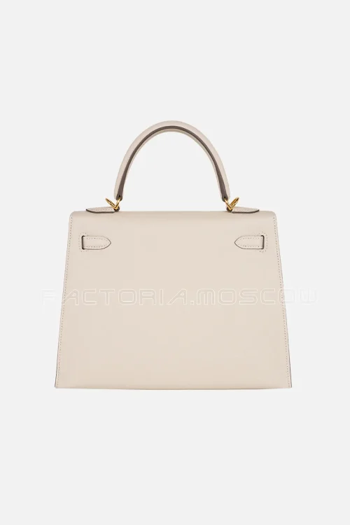 Hermes Kelly Sellier 25 Bag Craie Epsom Leather GHW