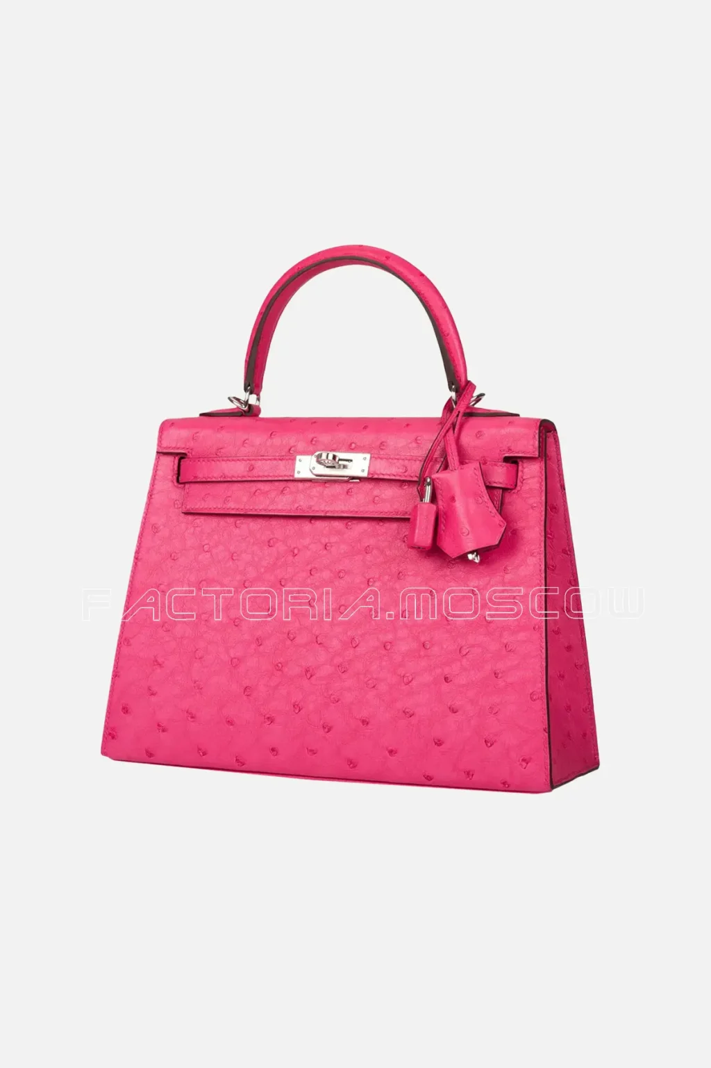 Hermes Kelly Sellier 25 Ostrich Colour Rose Tyrien PHW